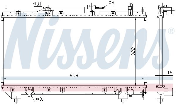 Nissens 64781A Радіатор, система охолодження двигуна