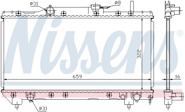 Nissens 64838A Радіатор, система охолодження двигуна