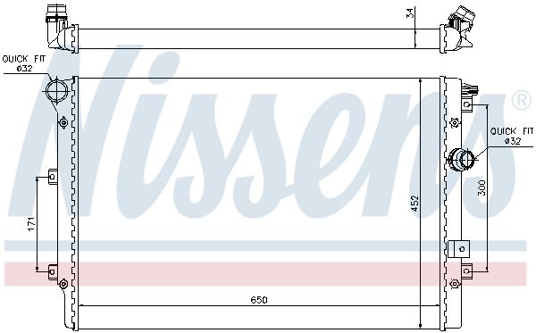 Nissens 65015 Радіатор охолодження двигуна