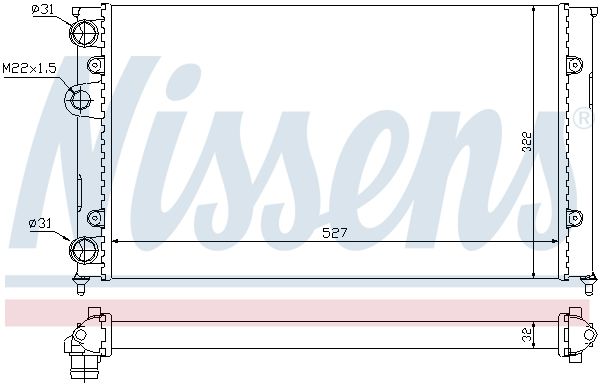 Nissens 651871 Радіатор, система охолодження двигуна