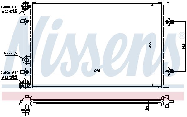 Nissens 652011 Радіатор охолодження двигуна First Fit