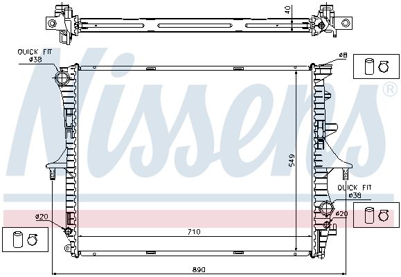 Nissens 65276A Радіатор, система охолодження двигуна