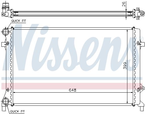 Nissens 65277A Радіатор охолодження двигуна First Fit