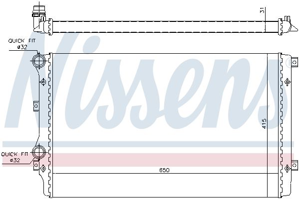 Nissens 65280A Радіатор охолодження двигуна First Fit