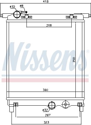 Nissens 65300 Радіатор, система охолодження двигуна