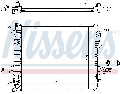 Nissens 65613A Радіатор охолодження двигуна First Fit