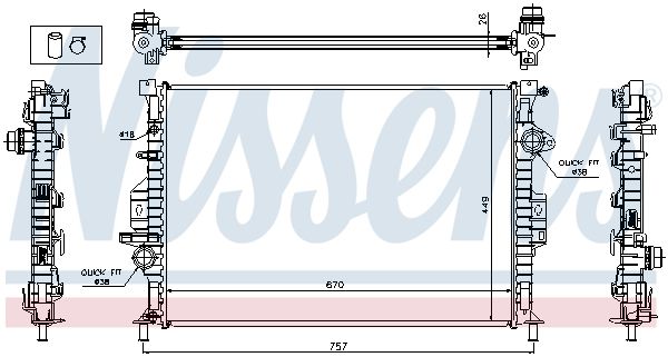 Nissens 65615A Радіатор охолодження двигуна First Fit