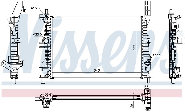 Nissens 66860 Радіатор охолодження двигуна