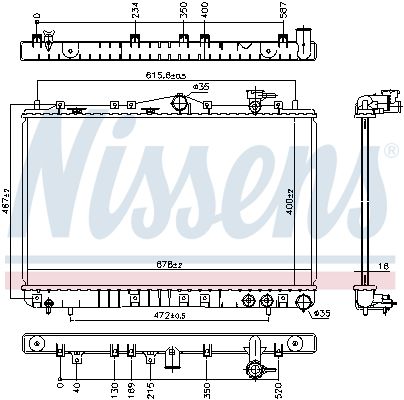 Nissens 67006 Радіатор, система охолодження двигуна