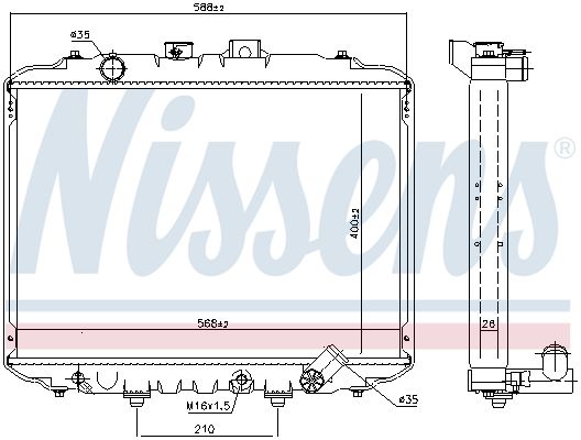 Nissens 67034 Радіатор, система охолодження двигуна