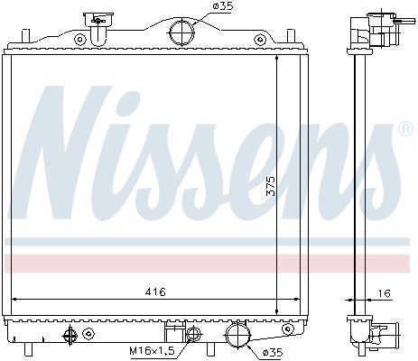 Nissens 67100 Радіатор, система охолодження двигуна