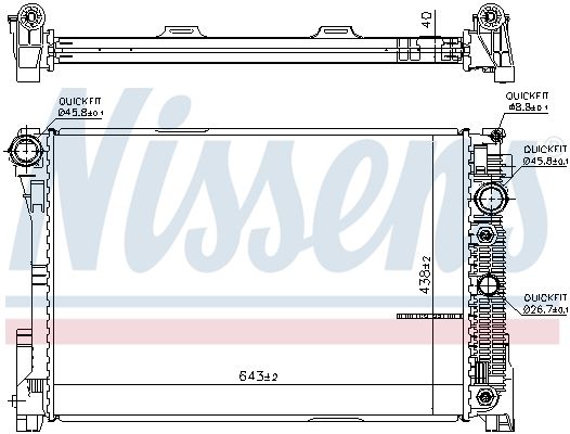 Nissens 67101 Радіатор охолодження двигуна
