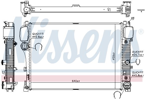 Nissens 67107A Радіатор охолодження двигуна First Fit