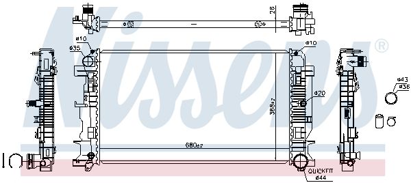 Nissens 67156A Радіатор охолодження двигуна First Fit