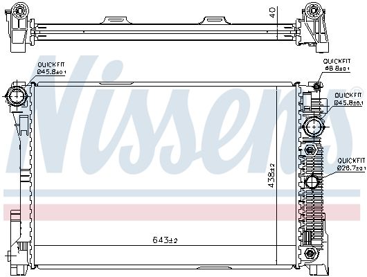 Nissens 67162 Радіатор охолодження двигуна