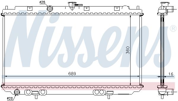 Nissens 67344A Радіатор, система охолодження двигуна