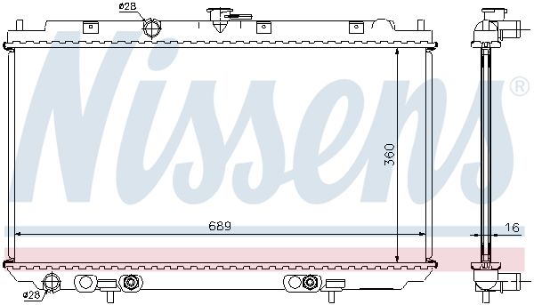Nissens 67345A Радіатор, система охолодження двигуна
