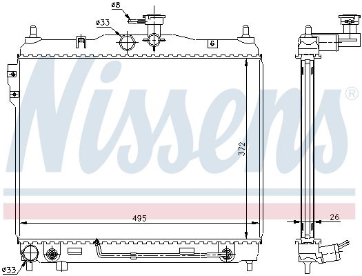 Nissens 67487 Радіатор охолодження двигуна