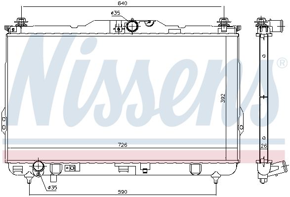 Nissens 675017 Радіатор, система охолодження двигуна
