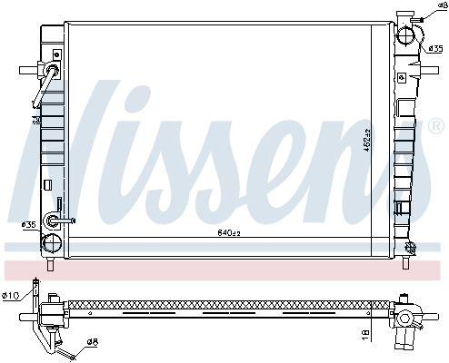 Nissens 675034 Радіатор охолодження двигуна