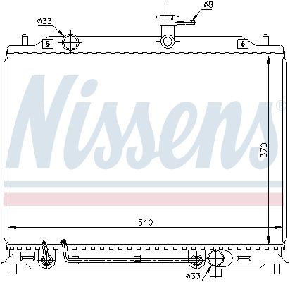 Nissens 67504 Радіатор, система охолодження двигуна
