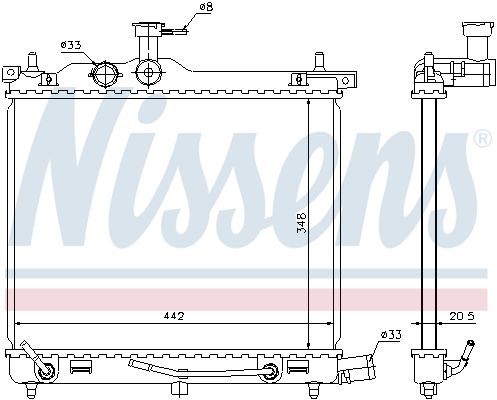 Nissens 67547 Радіатор охолодження двигуна