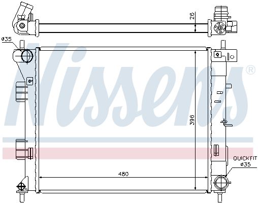 Nissens 67607 Радіатор, система охолодження двигуна