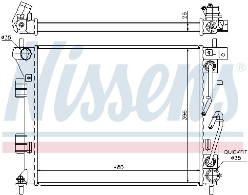 Nissens 67608 Радіатор охолодження двигуна