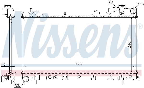 Nissens 67704A Радіатор охолодження двигуна