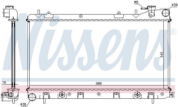 Nissens 67705A Радіатор охолодження двигуна