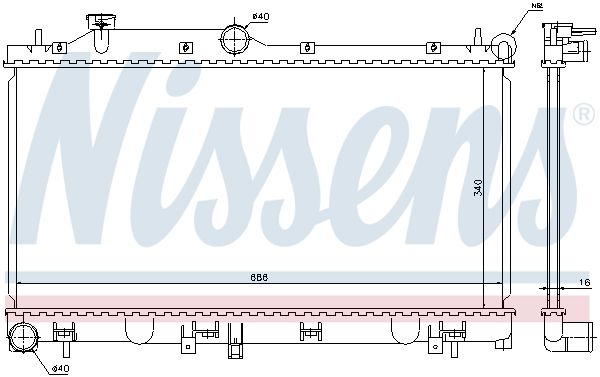 Nissens 67723 Радіатор, система охолодження двигуна
