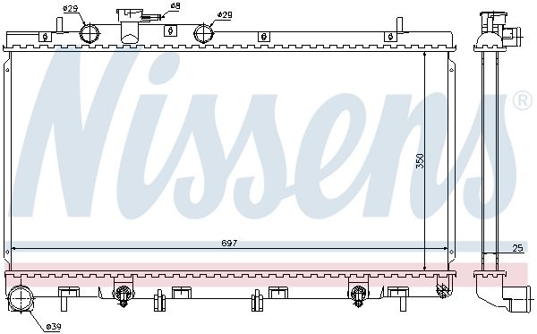 Nissens 67729 Радіатор, система охолодження двигуна