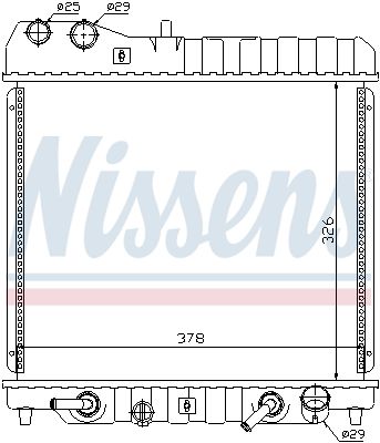 Nissens 68111 Радіатор, система охолодження двигуна