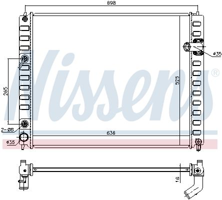 Nissens 681208 Радіатор охолодження двигуна