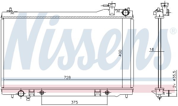 Nissens 681212 Радіатор охолодження двигуна