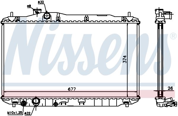 Nissens 68134A Радіатор охолодження двигуна First Fit