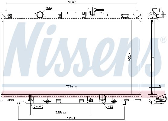 Nissens 681379 Радіатор охолодження двигуна