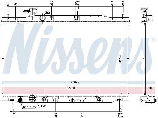 Nissens 681406 Радіатор, система охолодження двигуна