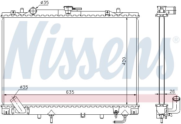 Nissens 68154 Радіатор охолодження двигуна