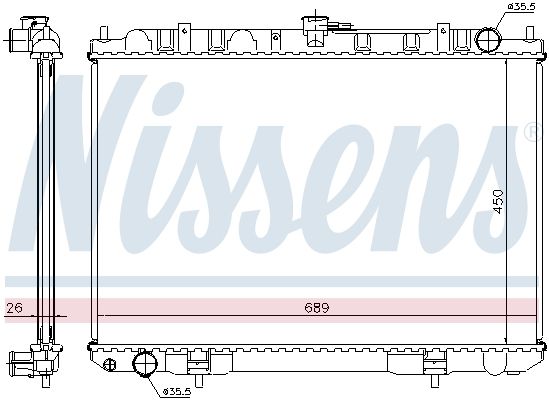 Nissens 68703A Радіатор, система охолодження двигуна