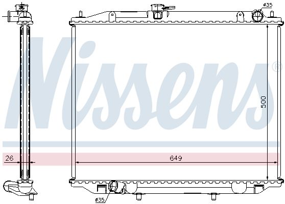 Nissens 68706A Радіатор, система охолодження двигуна