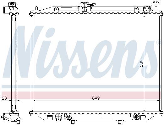 Nissens 68709A Радіатор охолодження двигуна First Fit