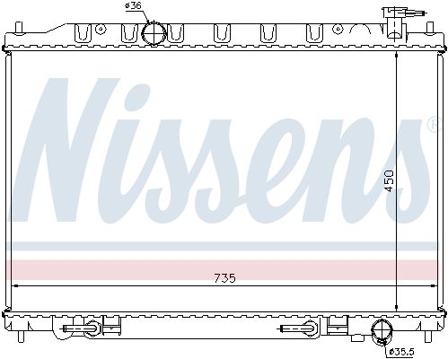 Nissens 68712 Радіатор, система охолодження двигуна