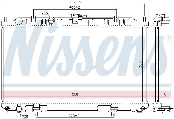 Nissens 68740 Радіатор, система охолодження двигуна