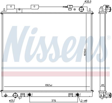 Nissens 68744 Радіатор охолодження двигуна