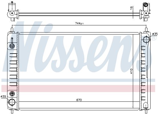 Nissens 68762 Радіатор, система охолодження двигуна