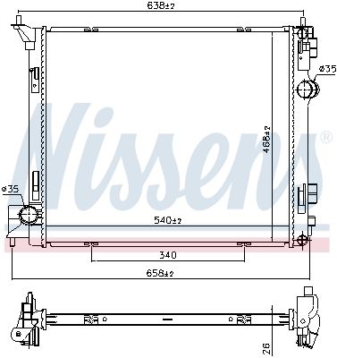 Nissens 68788 Радіатор, система охолодження двигуна