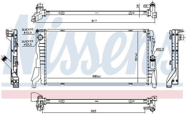 Nissens 69708 Радіатор охолодження двигуна