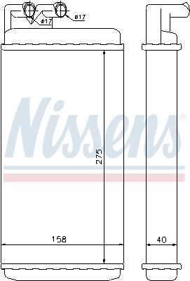 Nissens 70220 Теплообмінник, система опалення салону