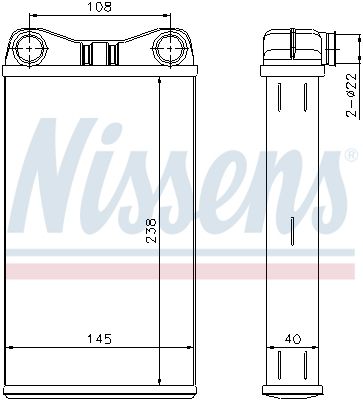 Nissens 70227 Радіатор пічки First Fit